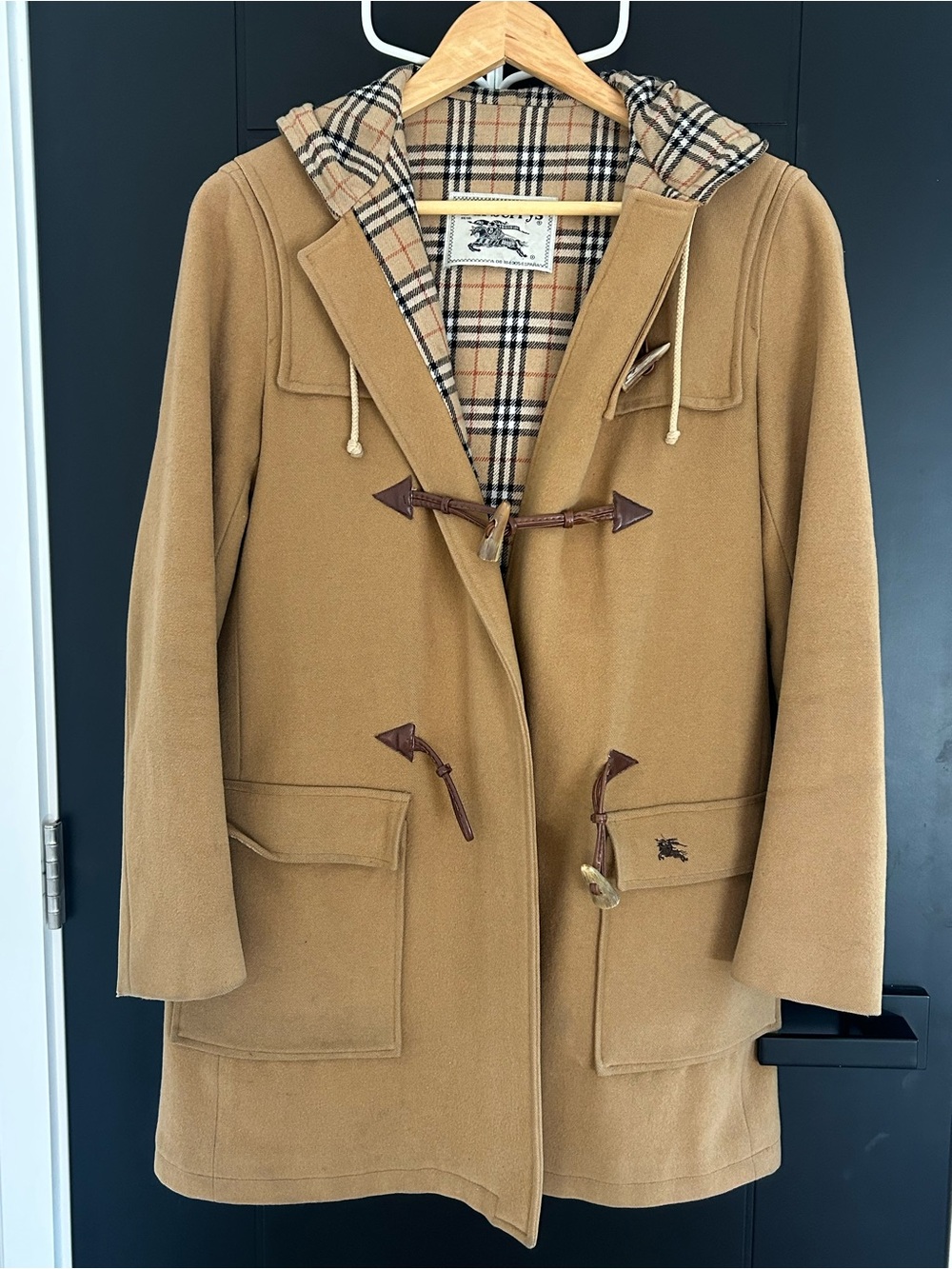VINTAGE 1980s Burberry Wool Coat Sz 42